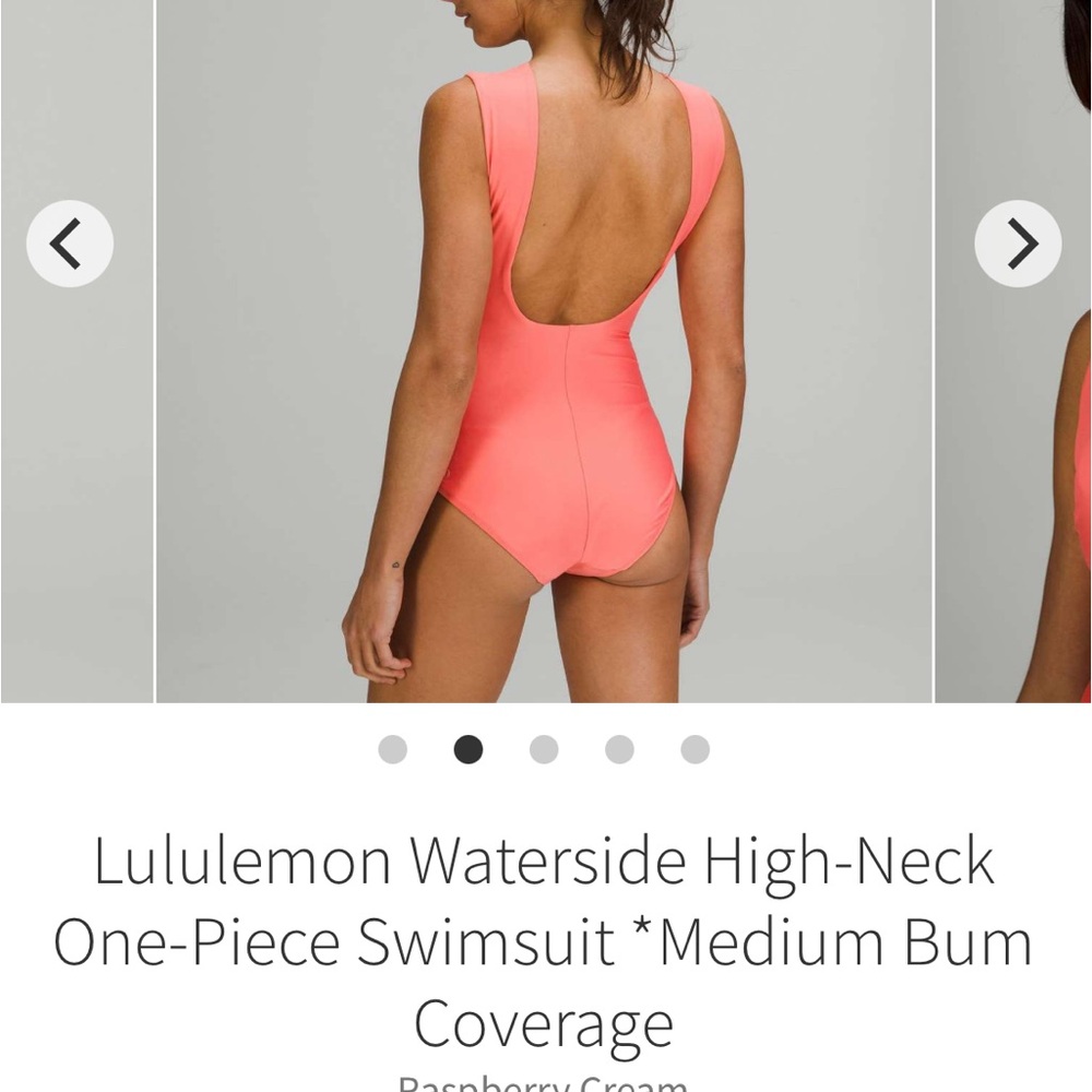 Lululemon Athletica Pink One-Piece Swimsuit High-Neck Design
